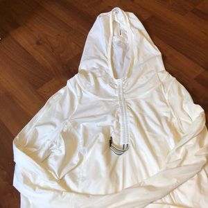 white thin lululemon hoodie!!